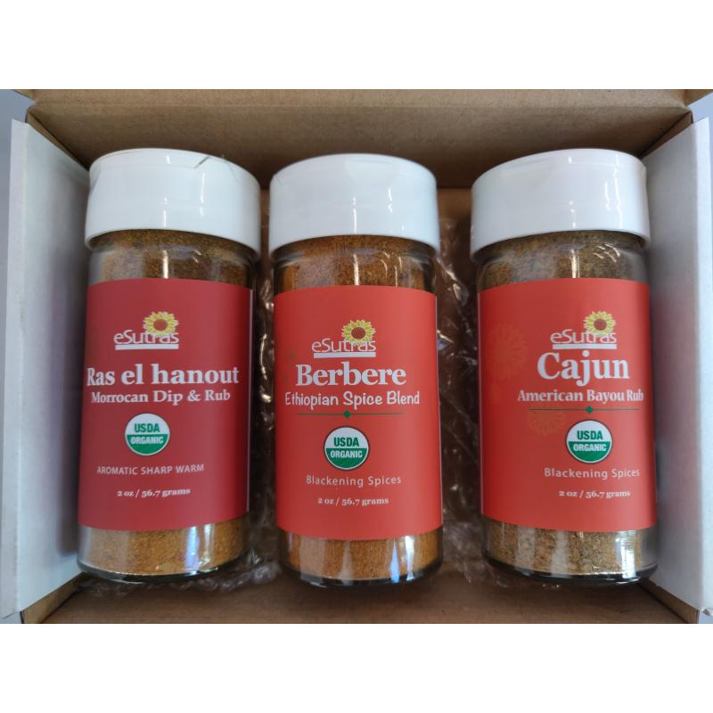 3 Rubs BBQ Grilling Spices - Berebere, Cajun and Ras el hanout