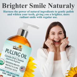 Pulling Oil Organic Herbal Mouthwash Teeth Whitener
