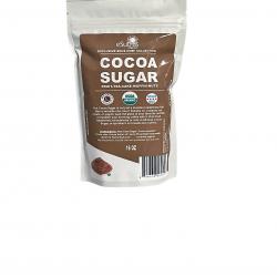 Organic dark cocoa and cane sugar